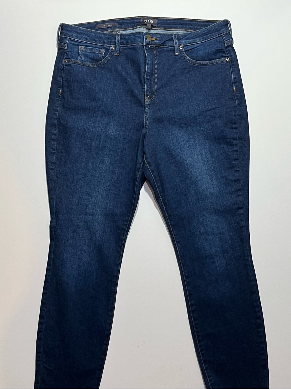 NYDJ Ami Skinny Stretch Blue Jeans, Lift/Tuck Technology, Size 14 Regular
